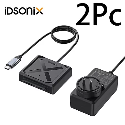 2pcs USB3.0 To SATA Converter Adapter For 3.5  SATA/SSD Hard Drive Power Supply • $14.99