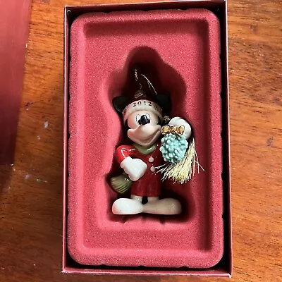 Lenox Porcelain Disney 2012 Mistletoe Mickey Mouse New In Box • $36