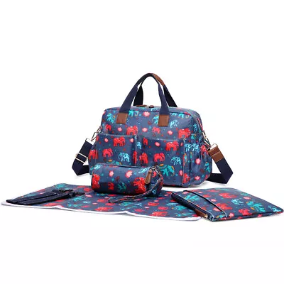 £9.99 • Buy Dog/Elephant/Polka Dot Pattern Baby Nappy Changing Hospital Diaper Maternity Bag