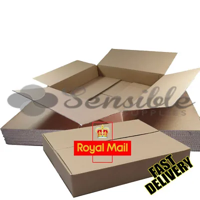 100 X ROYAL MAIL MAXIMUM SIZE SMALL PARCEL POSTAL MAILING BOXES - 449X349X79mm • £62