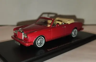 Neo Scale Models 1:43 1988 Bentley Continental Convertible Red GORGEOUS! MINT! • $99