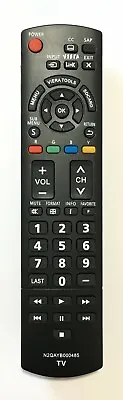 $6.85 • Buy New TV Remote N2QAYB000485 For Panasonic TV TH-42PX77U,TH-58PZ700U,TC-P65S