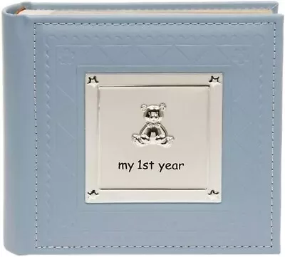 My First Year Baby Boy Blue Photo Album 1st Birthday Present Christening Gift • £15.20