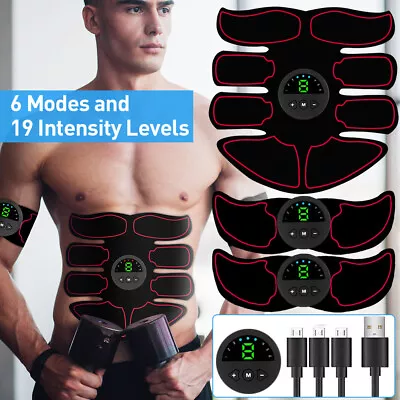 Electric ABS Simulation Burner Belly Shaper EMS Muscle Toner Machine Toning Belt • £10.99