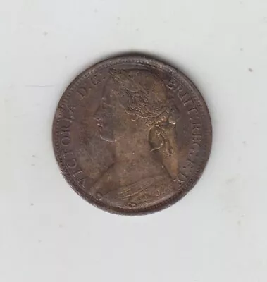 1873 Victoria Bun Head Bronze Penny Would Be High Grade But Lots Imperfections • £1.20