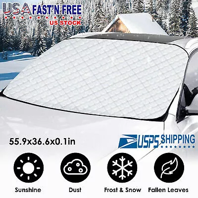 Car Windshield Snow Cover Sun Protector Shade Winter Ice Rain Dust Frost Guard • $10.25