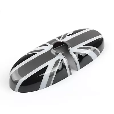 Black Union Jack UK Flag Rear-View Mirror Cover For MINI Cooper R55 R56 R57 • $21.63