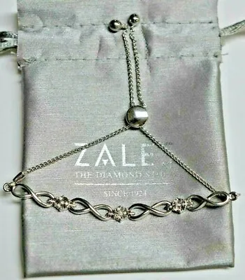 Zales Sterling Silver Diamond Infinity Bolo Bracelet  • $66.50