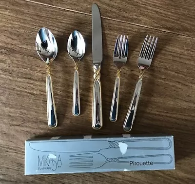 5 Pc. Mikasa Pirouette Flatware Set New • $49