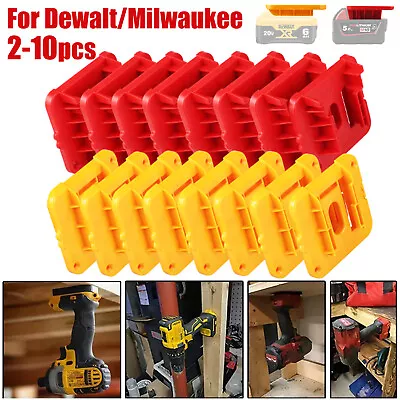 2-10pcs Battery Suspension Bracket Batter Wall Mount Tool For Dewalt/Milwaukee • $9.95