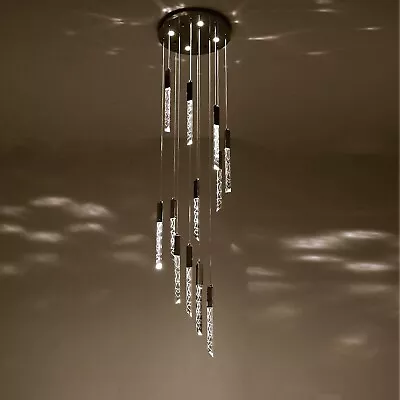 Vivihobb H157'' High Ceiling Crystal Chandelier 16-LED Lights Large Chandelier L • $133