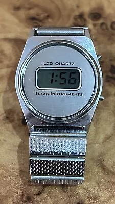 Texas Instruments Model T13H1970s Vintage LCD Quartz Watch • $45