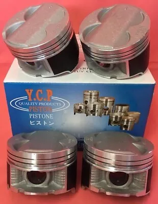 B16 B18 B20 85mm Oversized High Compression YCP Pistons For Honda Acura • $139.95