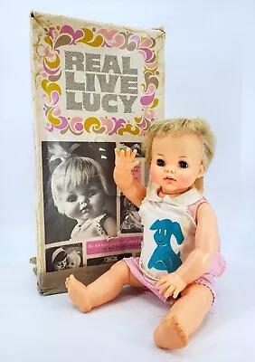 Vintage Real Live Lucy Ideal Baby Doll20  Blonde 1966 With Original Box • $15.50