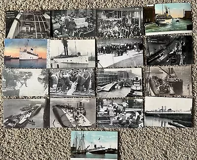 Lot Of 17 Vintage Postcard Eastland Steam Ship Disaster Rescue Chicago Il Boat • $9.99