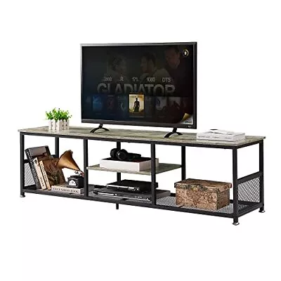 Industrial Tv Stand For Televisions Up To 70 Inch 62  Entertainment Center With  • $107.71