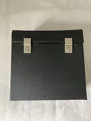 VINTAGE Black Record Vinyl Carry Case Storage Box. 12” 🖤 • £5