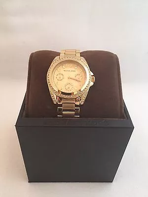 🎗NWT New Michael Kors Gold Tone Mini Blair Glitz Bracelet Watch MK5639 $275🎗 • $159