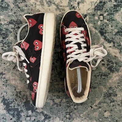 £50 • Buy Limited Edition Comme Des Garcons Play X Converse One Star Low Black Mens UK 7