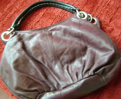 Womens Ellington Designer Purple Leather Handbag Purse • $3.99