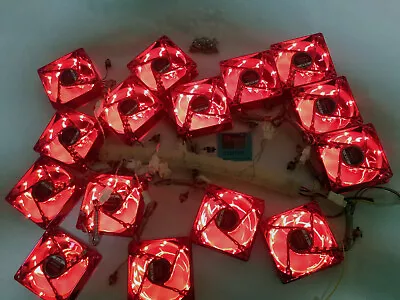 Wholesale Lot 15: NEW 80mm RED LED Cooling Fan Array Kit For Open Mining/Gaming • $58.99