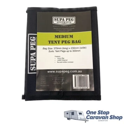 $26.95 • Buy Supa Peg TPB02 Medium Canvas Tent Peg Bag
