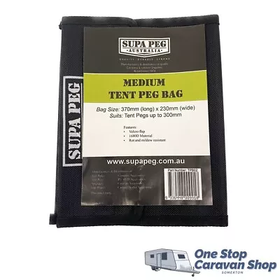 Supa Peg TPB02 Medium Canvas Tent Peg Bag • $26.95