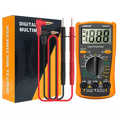 LCD Digital Multimeter Voltmeter Ammeter Ohmmeter Volt AC DC Tester Leads Meter • $7.89