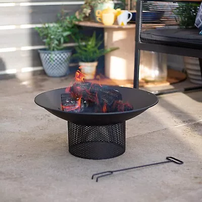 🔥La Hacienda Geo Perforated Round Firepit🔥Outdoor Garden Log Burner. New • £26