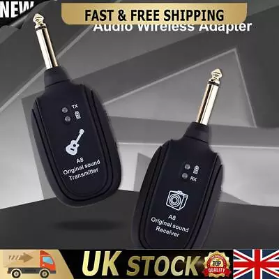 A8 Guitar Pickup UHF Audio Transmitter Receiver Electric Guitar Wireless System • £13.80