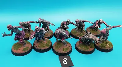 10 X Well Painted Zombies - Warhammer Undead Ghouls D&D Mantic RPG 28mm Ref:8 • $52.27