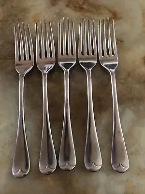 Set Of 5 Daniel & Arter Nevada Silver 17cm Old English Pattern Dessert Forks • £11.99