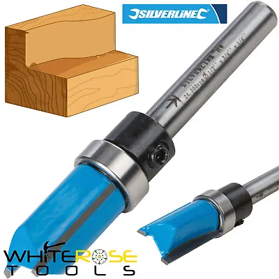 £6.85 • Buy Silverline 1/4  Shank TCT Template Cutter Router Bit Twin Fluted Imperial Jig