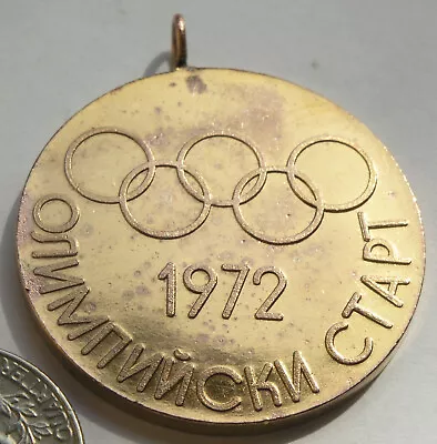 Bulgaria 1972 Olympic Games München Torch Relay Participant  Medal 40mm/dia • £28.90