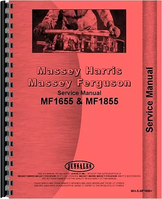 Massey Ferguson 1655 1855 Lawn & Garden Tractor Service Manual (MH-S-MF1655+) • $25.99