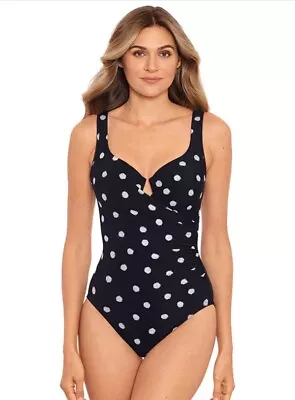 Miraclesuit  Pizzelles Escape Slimming One Piece Swimsuit Size 16 • $14.99