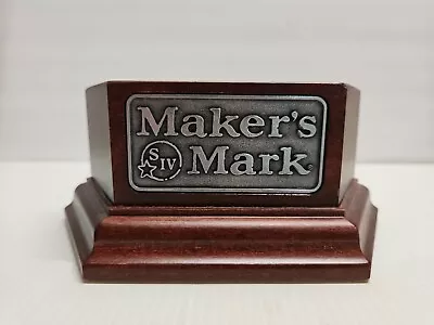 Makers Marks Legendary Bourbon Wood Bottle Display Pre-owned • $50