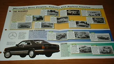 ★★1946-99 History Of The Mercedes-benz Brochure 220 220 230 250 280 300 600 Sl★★ • $9.99
