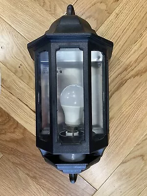 £5 • Buy ASD Half Lantern Outdoor Wall Light. CW PIR. Lamp Included. Black