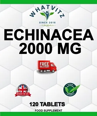ECHINACEA 2000 MG 120 TABLETS Purpurea Extract Cold And Flu Immune System • £7.85