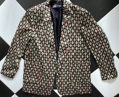 Zara Women’s Blazers  Black/green/orange/red Size Xl • $35