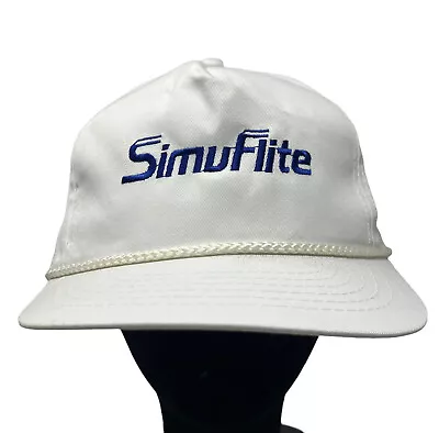 SimuFlite Vintage 1980's Snapback Hat Cap Pilot Simulation Aviation Airplane • $14.95