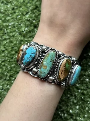 Navajo Sterling Silver Royston Turquoise Cuff Bracelet R Y • £1852.80
