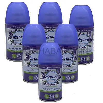£10.95 • Buy 6 X AIRPURE LAVENDER REFILL CAN/TIN AUTOMATIC FRAGRANCE AIR FRESHENER 250ml 
