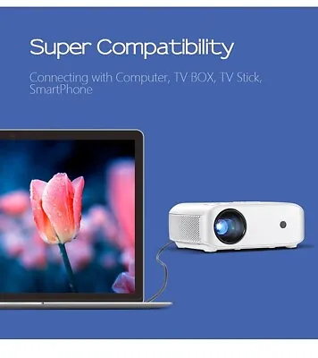 Full HD PROJECTOR CONNECTABLE WITH LAPTOP/TV/MOBILE/TVSTICK BRAND NEW!!! • £98.98