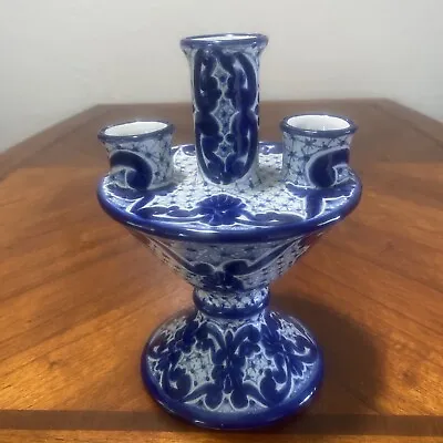 Talavera Mexico Hand Painted Multi Candle Candle Holder • $25