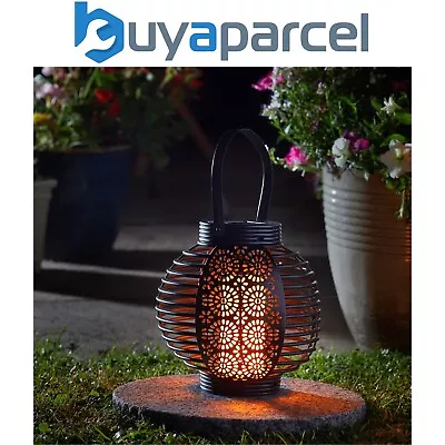 Smart Garden Solar Ferrara Flaming Torch Lantern LED Light Candle Silhouette • £13.38