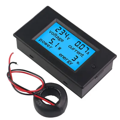 AC Single Phase Digital Voltage Amps Power Energy Kwh Watt Panel Meter 110V 100A • $12.99