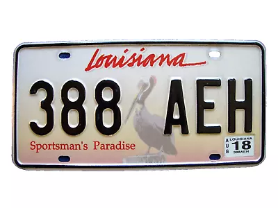 2018 Louisiana Sportsmans Paradise License Plate In Very Good Condition 388 AEH • $13.95