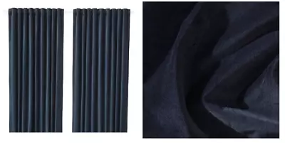 IKEA Pair Sanela Room Darkening Curtains Velvet Navy/Dark Blue 55x98in 6 Avail • $49.95